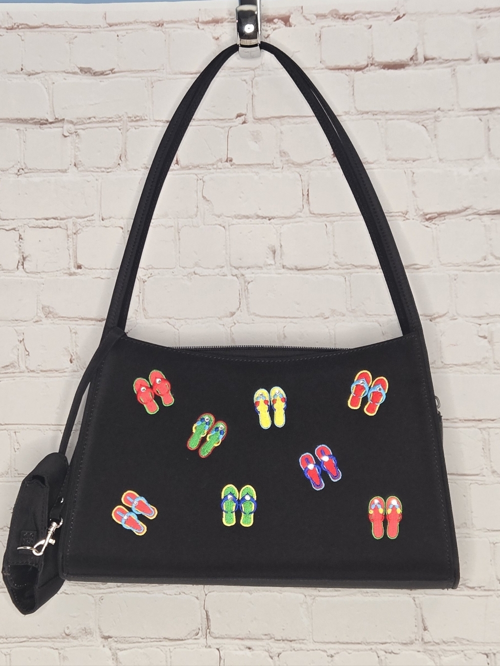 Fabric Bag With Flip Flop Embellishments